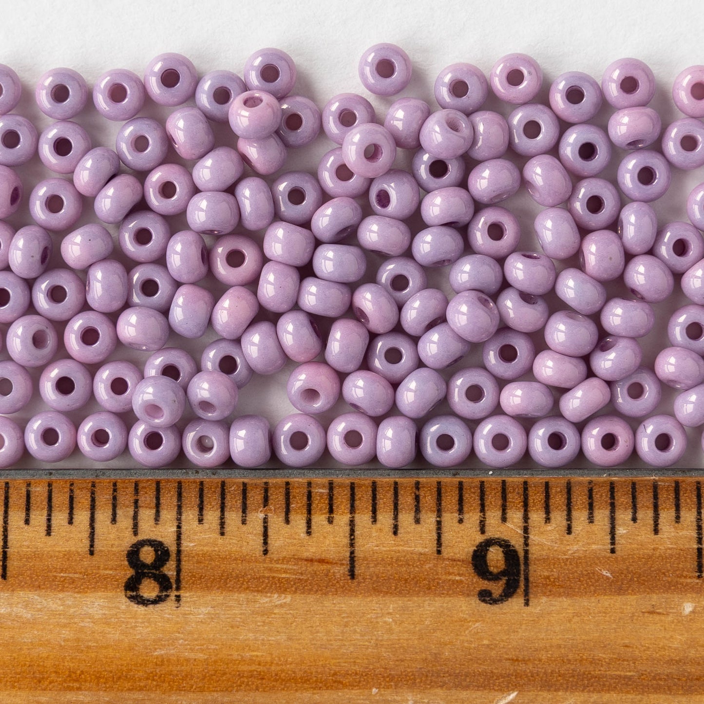 Size 6/0 Glass Seed Beads - Opaque Lila - 20 grams
