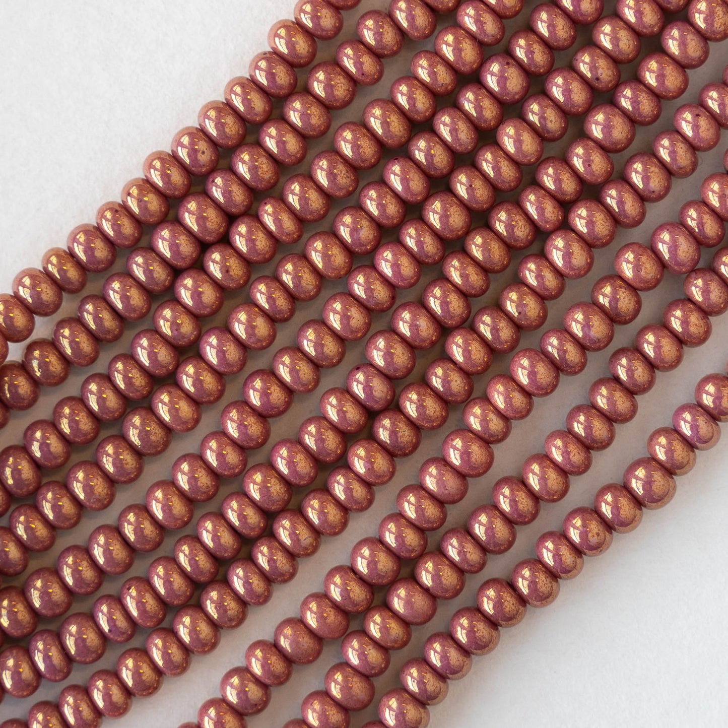 Size 6 Seed Bead Mix - Rusty Copper Luster - 20 inches