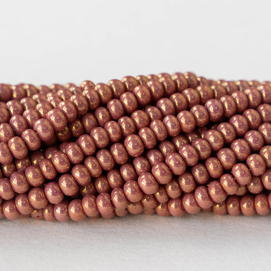 Size 6 Seed Bead Mix - Rusty Copper Luster - 20 inches