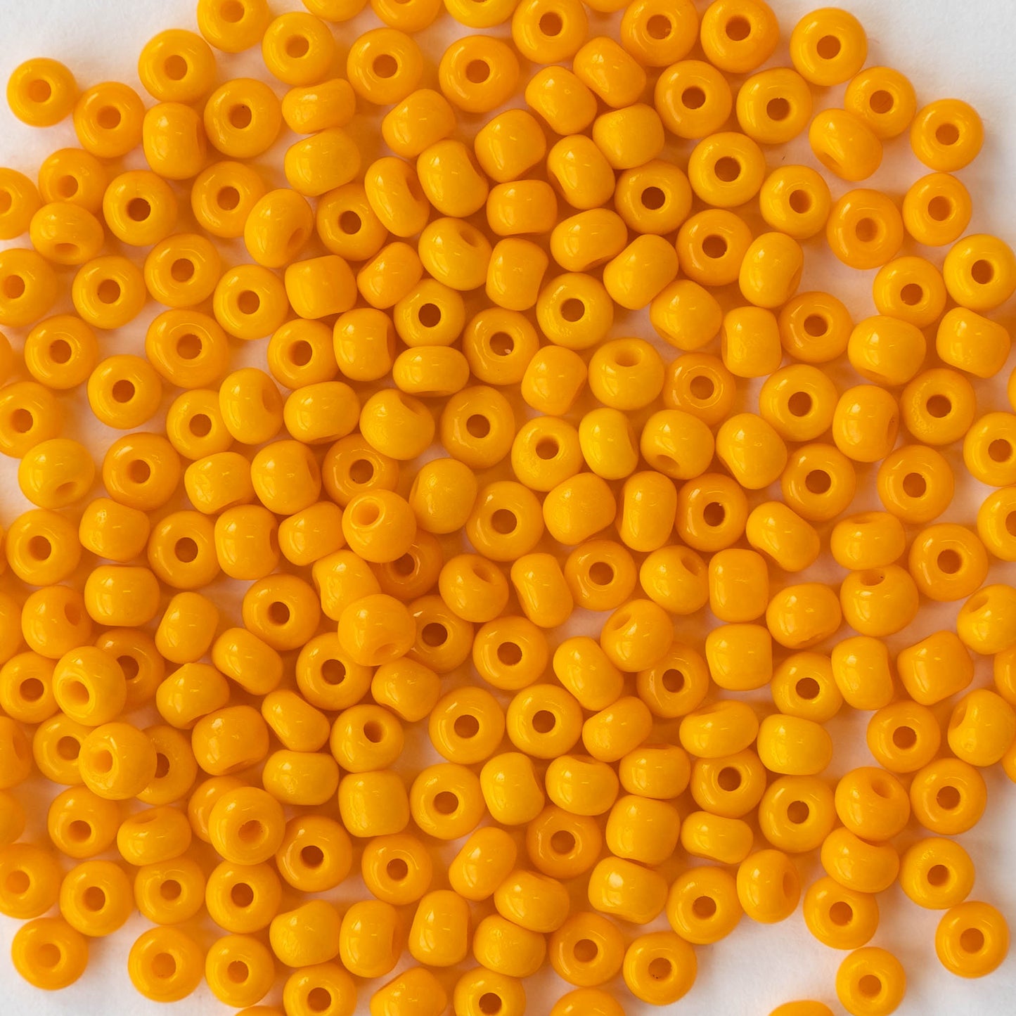 Size 6 Seed Beads - Opaque Light Orange - 3 Strands