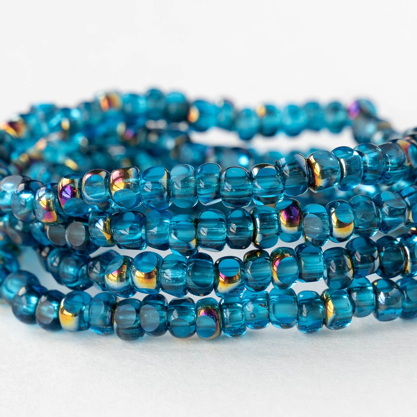 6/0 Tri-cut Seed Beads - Capri Rainbow - 50 Beads