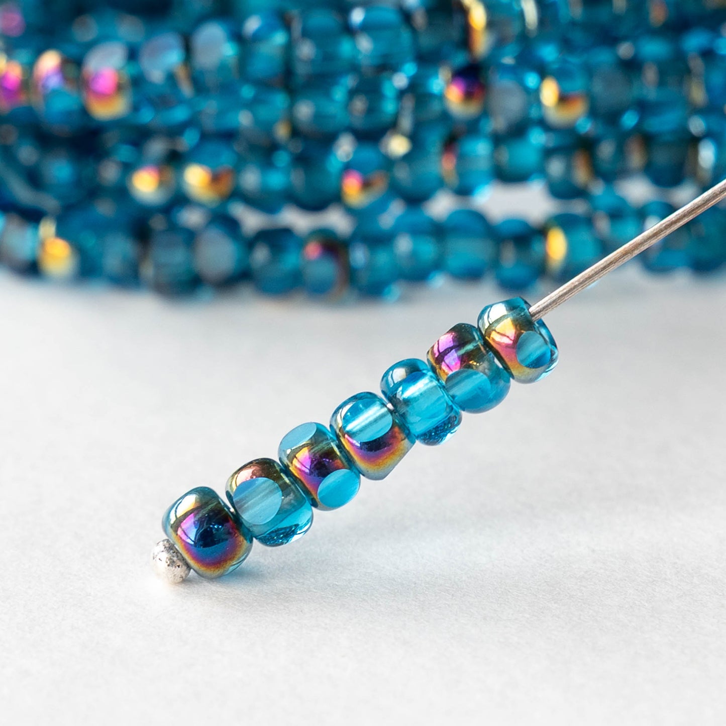 6/0 Tri-cut Seed Beads - Capri Rainbow - 50 Beads