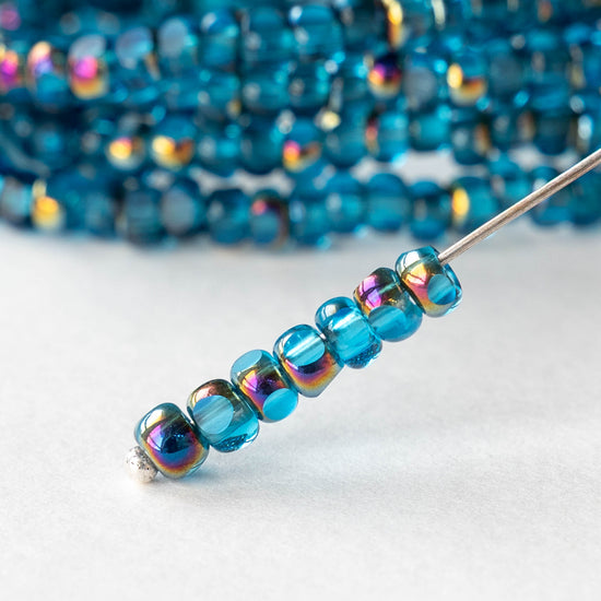 6/0 Tri-cut Seed Beads - Capri Rainbow - 50 Beads