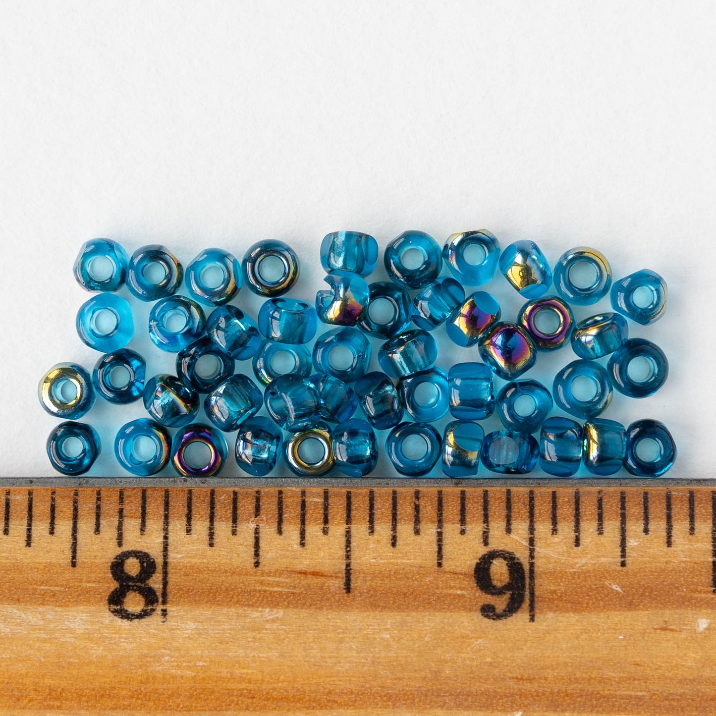 6/0 Tri-cut Seed Beads - Capri Rainbow - 50 Beads