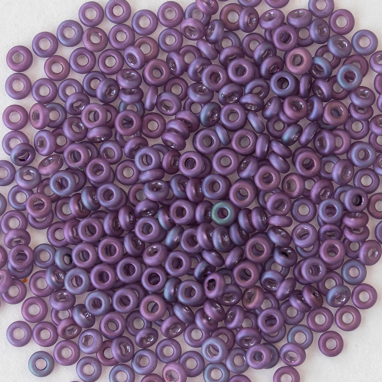 3mm O-Ring Beads - Gold-Lustered Matte Plum - 2.5 inch Tube