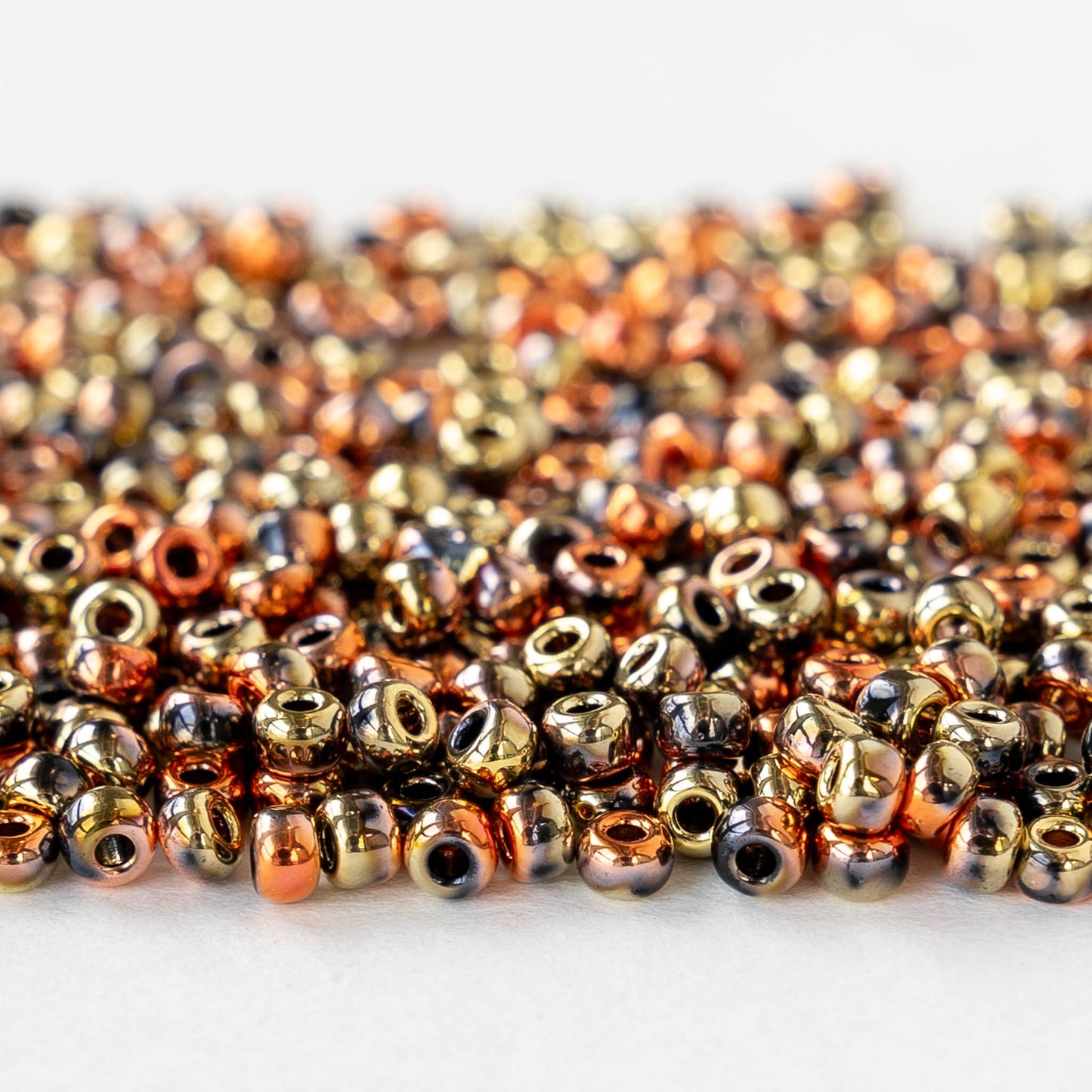 8/0 Seed Beads - Metallic Mix - 22 grams