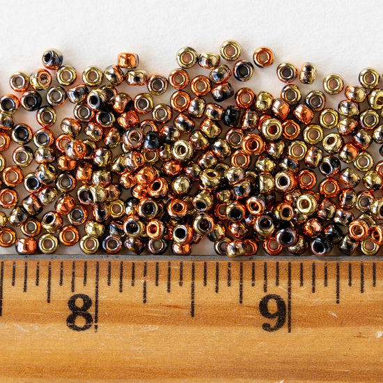 8/0 Seed Beads - Metallic Mix - 22 grams