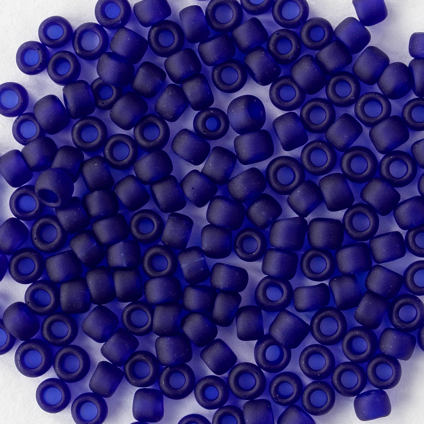 Size 8/0 Glass Seed Beads - Cobalt Matte - 20 grams