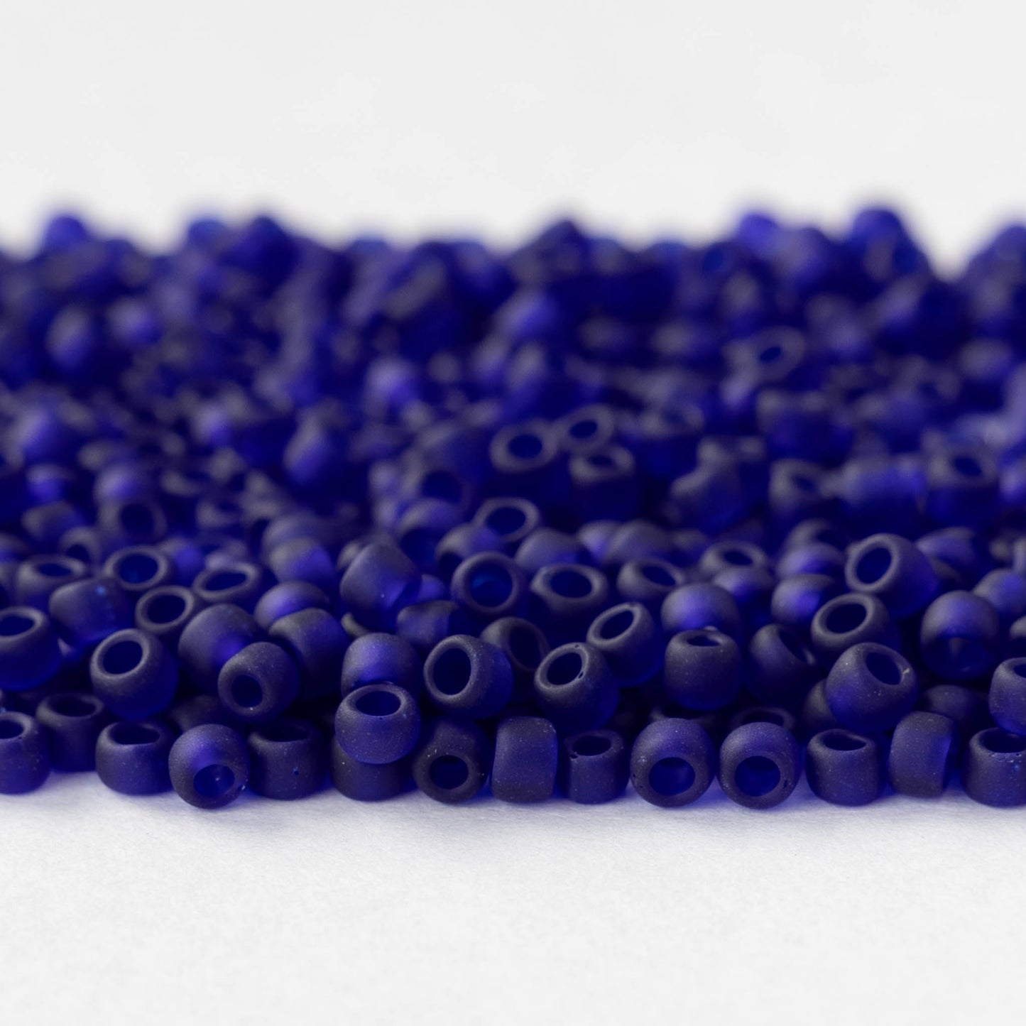 Size 8/0 Glass Seed Beads - Cobalt Matte - 20 grams