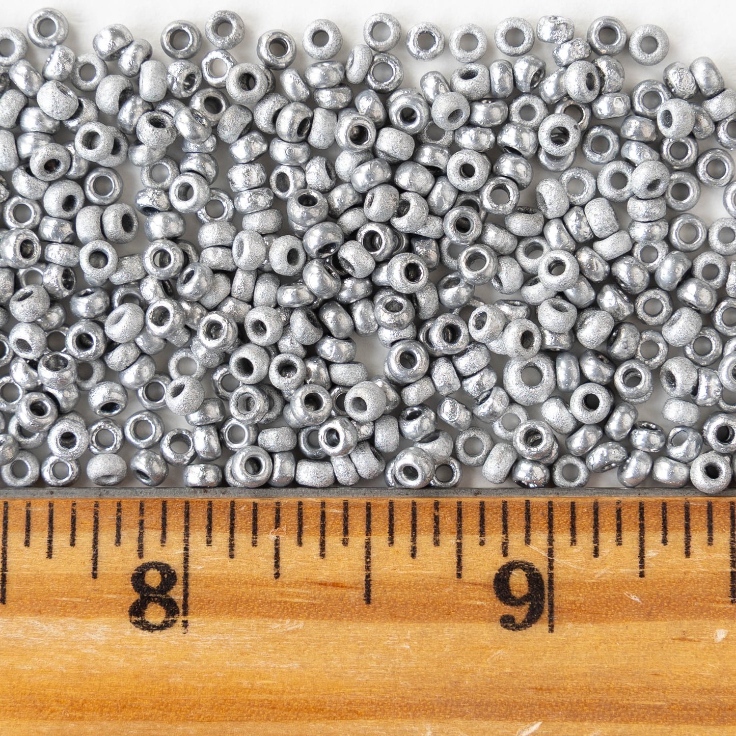 Size 8/0 Glass Seed Beads - Crystal Labrador Full - 10 grams ~180 beads