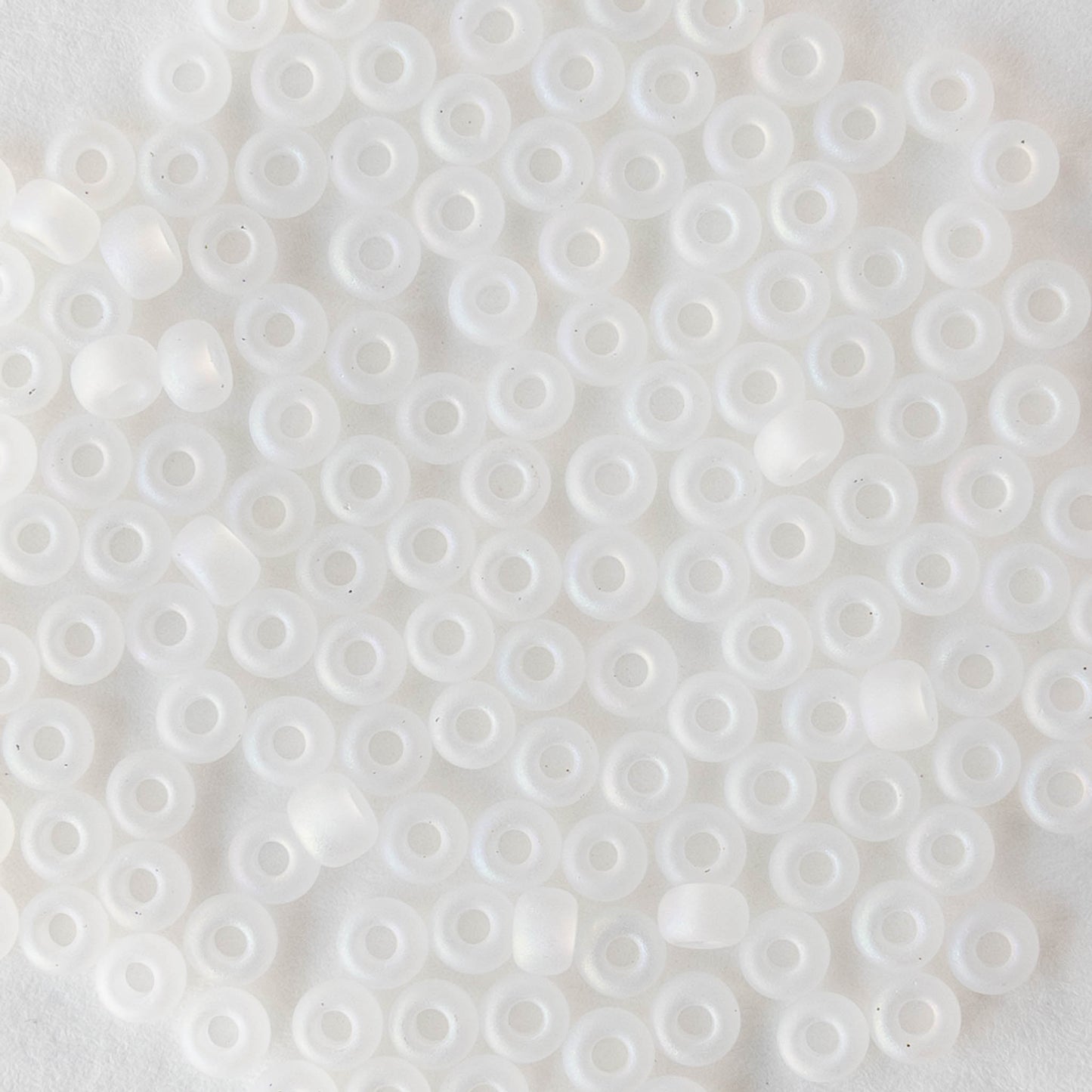 Size 8/0 Miyuki Seed Beads - Crystal Matte AB - 20 grams