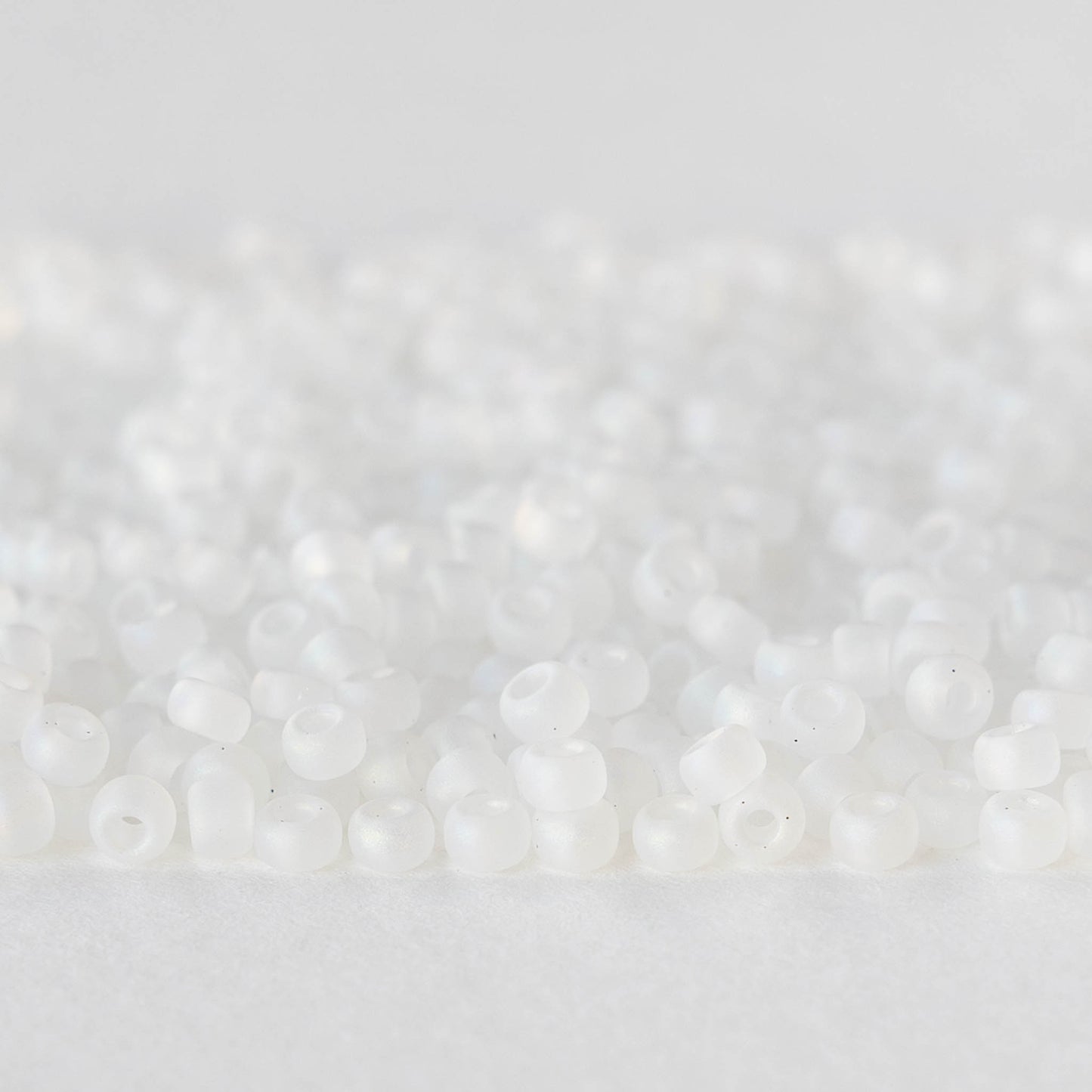 Size 8/0 Miyuki Seed Beads - Crystal Matte AB - 20 grams