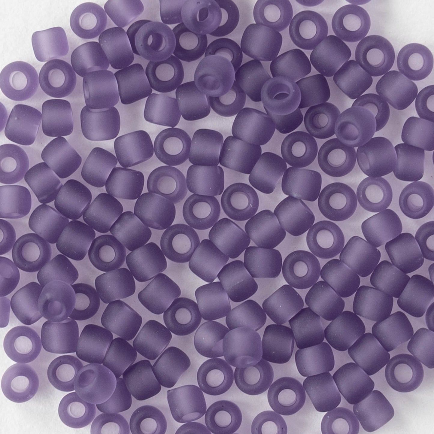 Size 8/0 Glass Seed Beads - Frosted Sugar Plum Purple - 20 grams