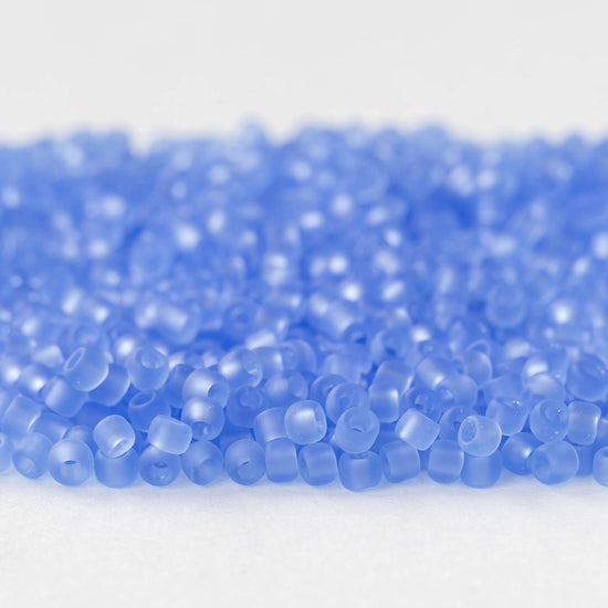 Size 8/0 Glass Seed Beads - Sapphire Matte - 20 grams