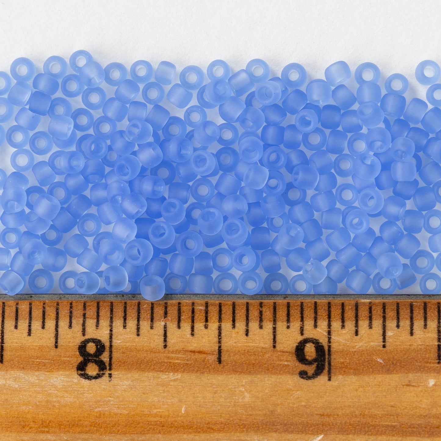 Size 8/0 Glass Seed Beads - Sapphire Matte - 20 grams
