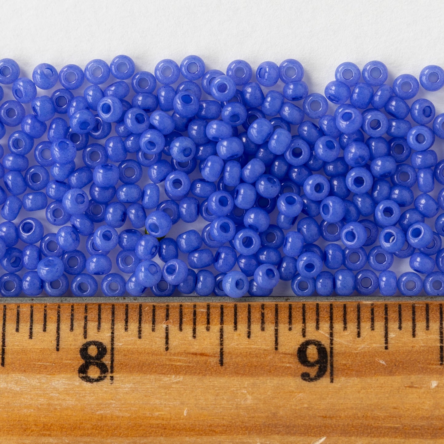 Size 8/0 Glass Seed Beads - Tanzanite Opal Solgel- 20 grams