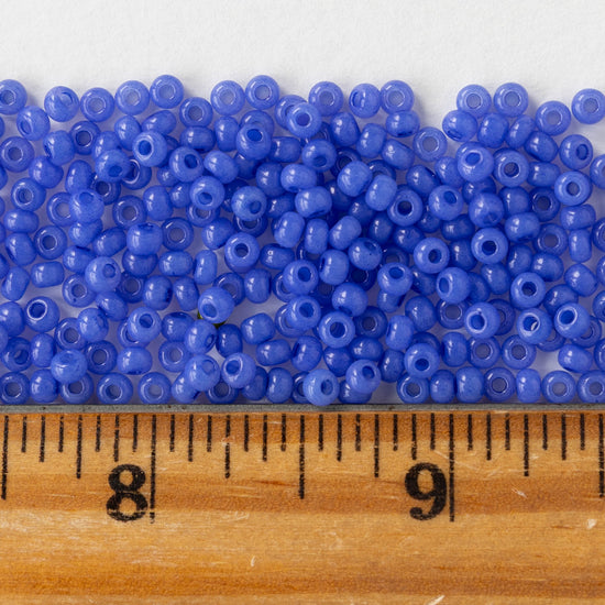 Size 8/0 Glass Seed Beads - Tanzanite Opal Solgel- 20 grams