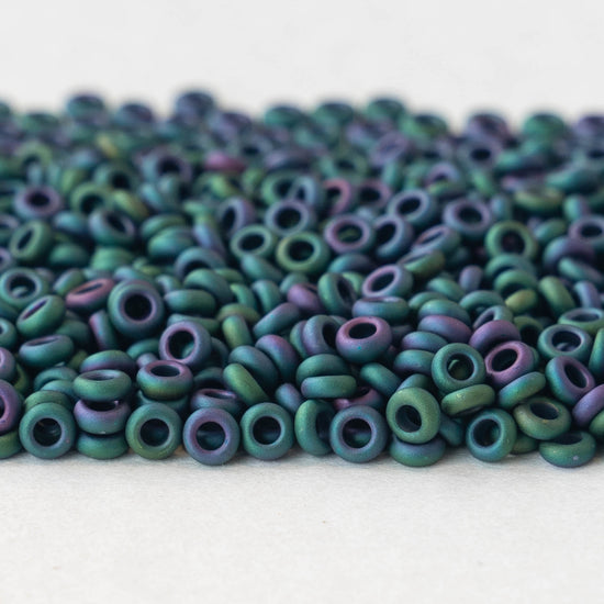 3mm O-Ring Beads - Teal Iris Matte - 5 grams