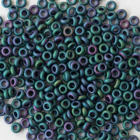 3mm O-Ring Beads - Teal Iris Matte - 5 grams