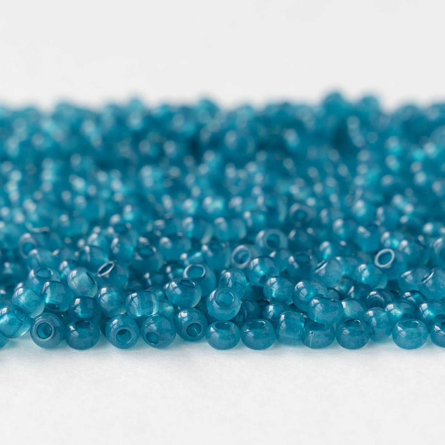 Size 8/0 Glass Seed Beads - African Opal Solgel - 20 grams