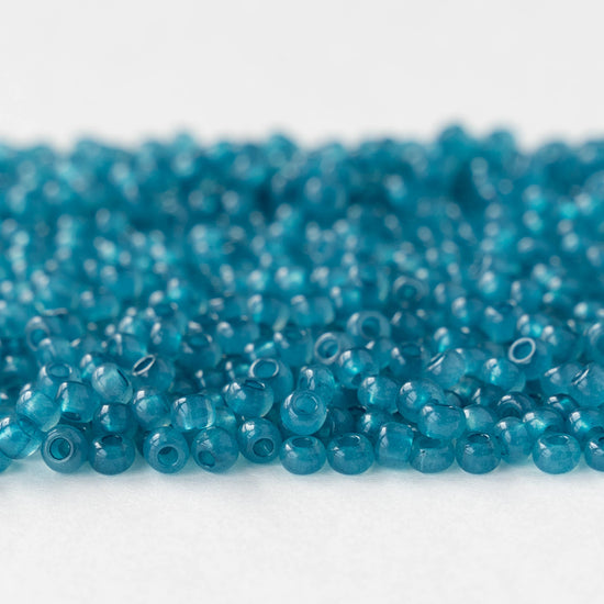 Size 8/0 Glass Seed Beads - African Opal Solgel - 20 grams