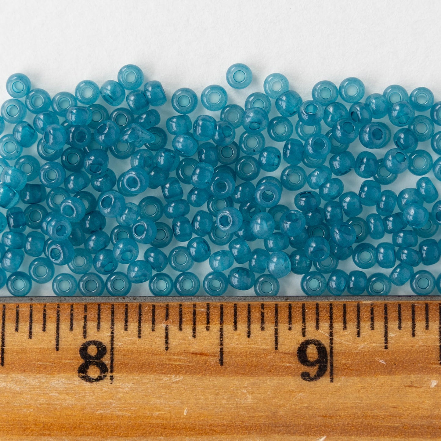 Size 8/0 Glass Seed Beads - African Opal Solgel - 20 grams