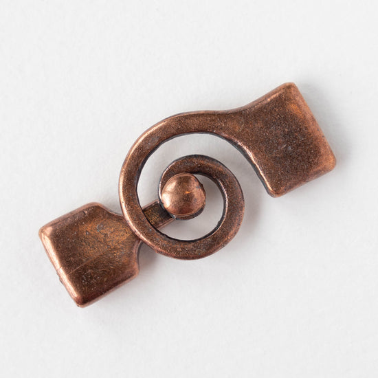 Spiral Clasp - Copper - 1 clasp