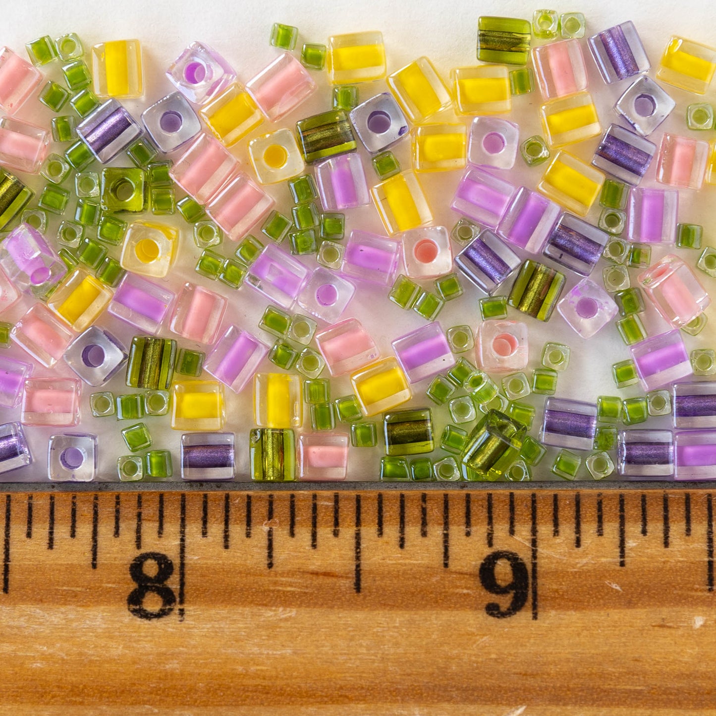 Miyuki Cube Beads  - Spring Color Mix - 20 grams