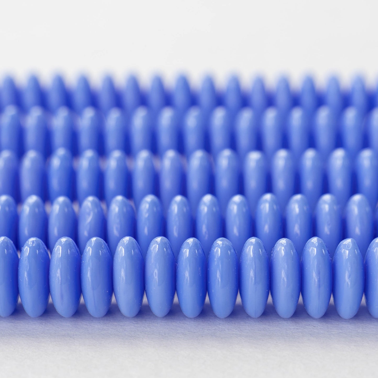 Load image into Gallery viewer, 10mm Rondelle Beads - Opaque Periwinkle Blue - 30 Beads
