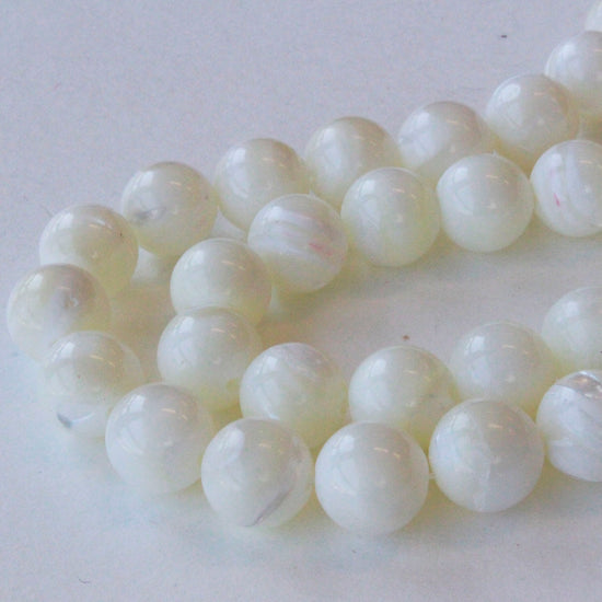 10mm Round Mother of Pearl - 16 inches