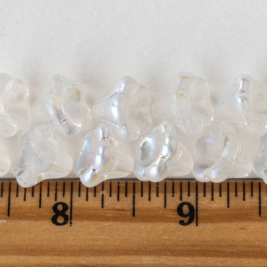 10x12mm Trumpet Flower Beads - Transparent Blue - 10 or 30 –  funkyprettybeads