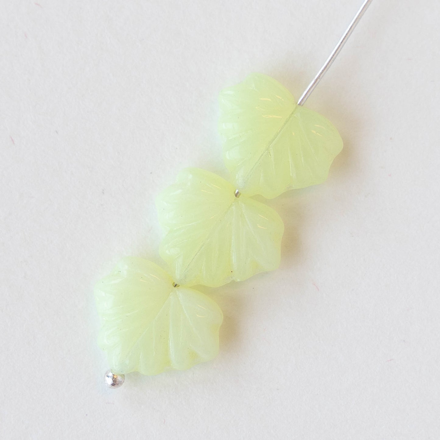 13mm Maple Leaf Beads -  Jonquil Yellow  - 10 or 20 Beads