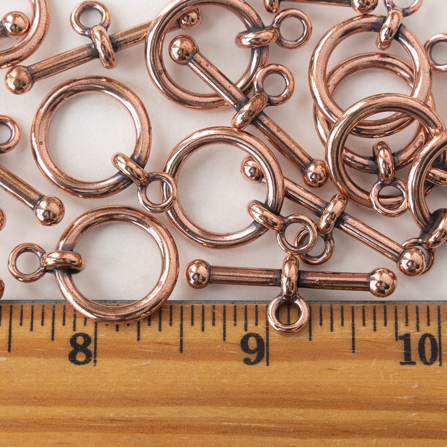 Large Toggle Clasp - Antiqued Copper Finish - 1 Clasp