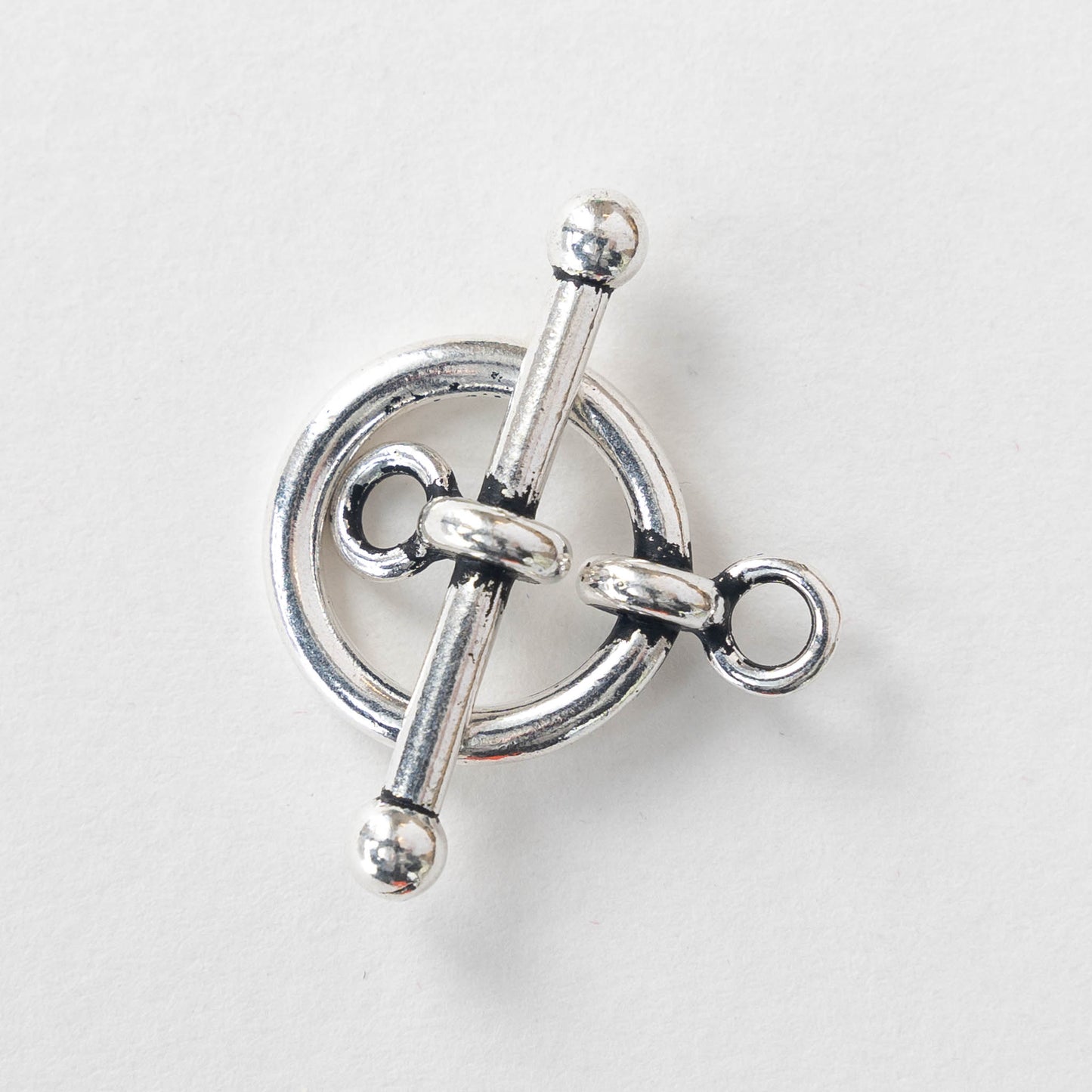 Load image into Gallery viewer, Large 18.5mm Toggle Clasp - Antiqued Silver Finish - 1 Clasp
