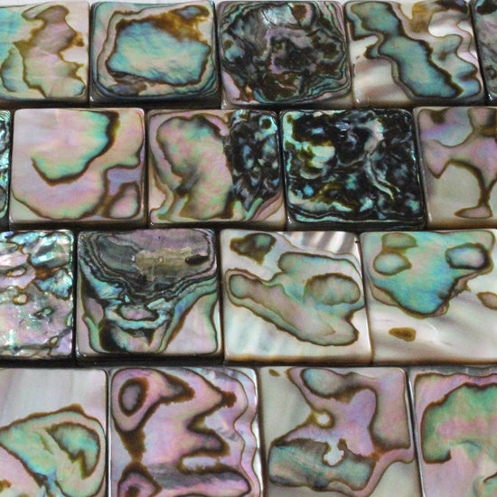 19mm Abalone Tile Beads - 16 Inch Strand