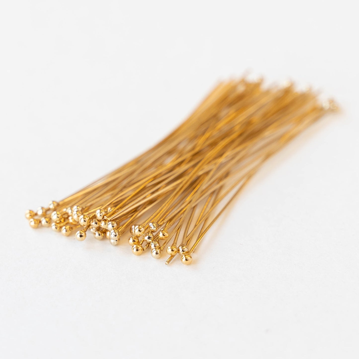 24g Gold Filled Balled Tip Headpins - 2 inch - 10 pieces