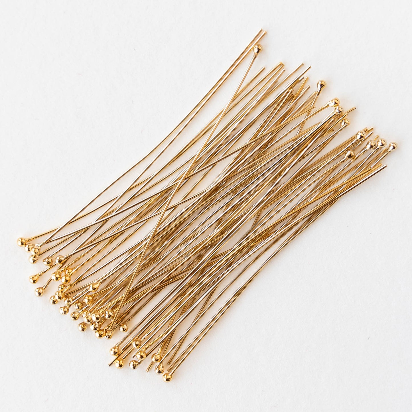 24g Gold Filled Balled Tip Headpins - 2 inch - 10 pieces