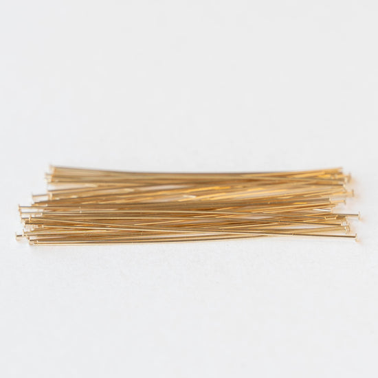 22g Headpins - 2 inch - Gold Filled - 10