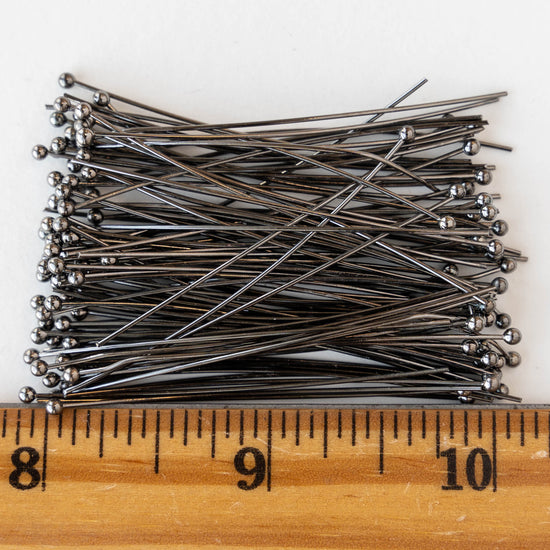Load image into Gallery viewer, 22g Gunmetal Balled Headpins - 50
