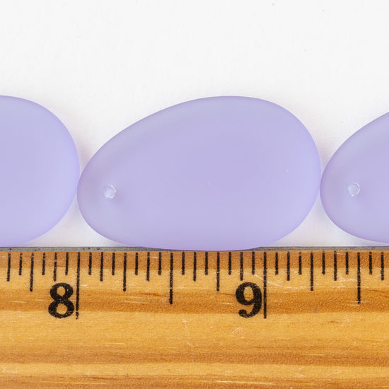 Load image into Gallery viewer, 20x32mm Frosted Glass Pendants - Lavender - Choose Amount
