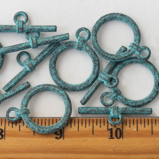 Large Toggle Clasp - Copper Patina - 1 Clasp