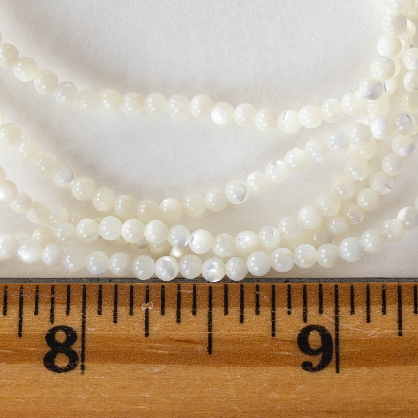 2mm Round - Mother of Pearl - 16 inches