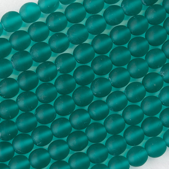 6mm Round Beads - Veridian Matte - 100 beads