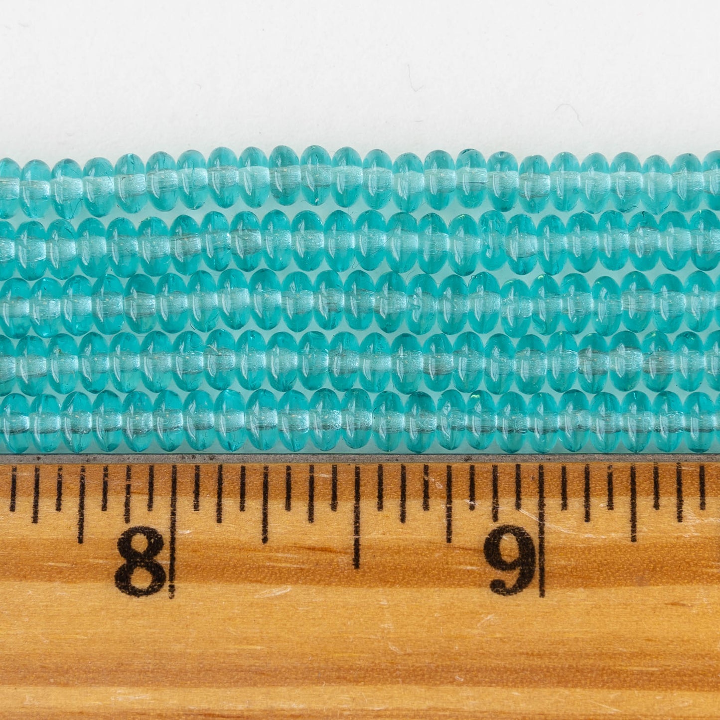 4mm Rondelle Beads - Seafoam - 100 beads