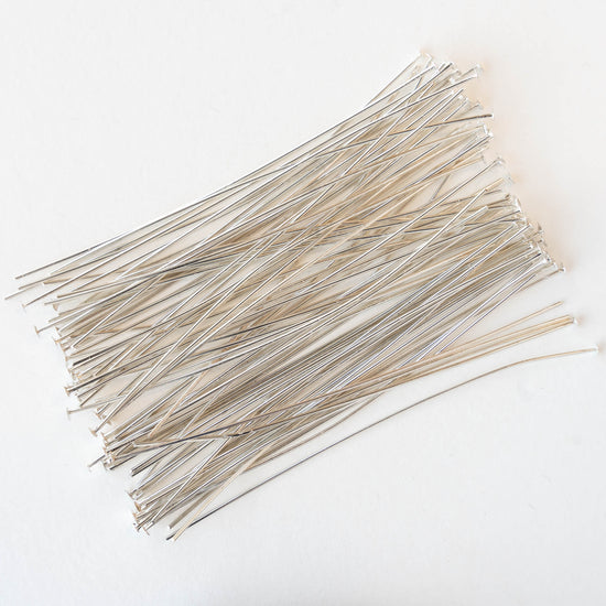 3 Inch Silver Plated Headpins - Choose Amount
