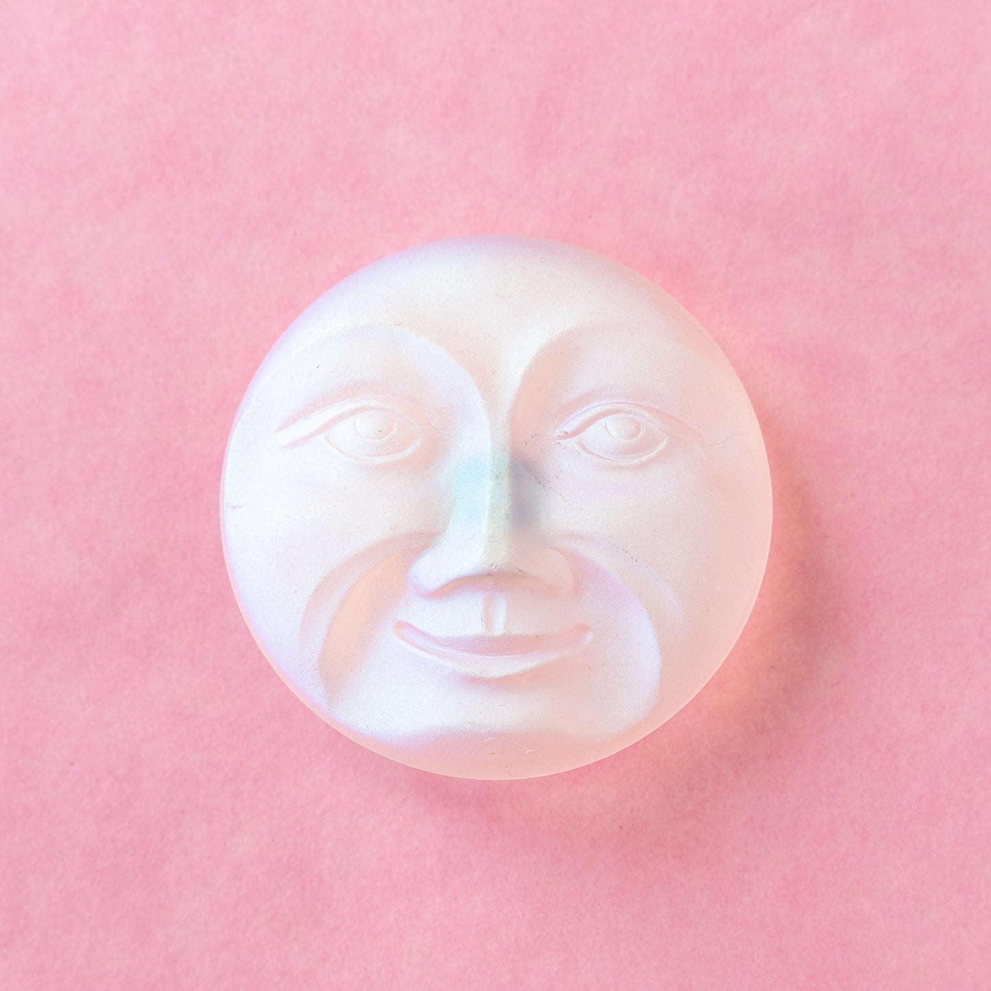 31mm Moon Face Buttons - Crystal Matte AB - 1 Button