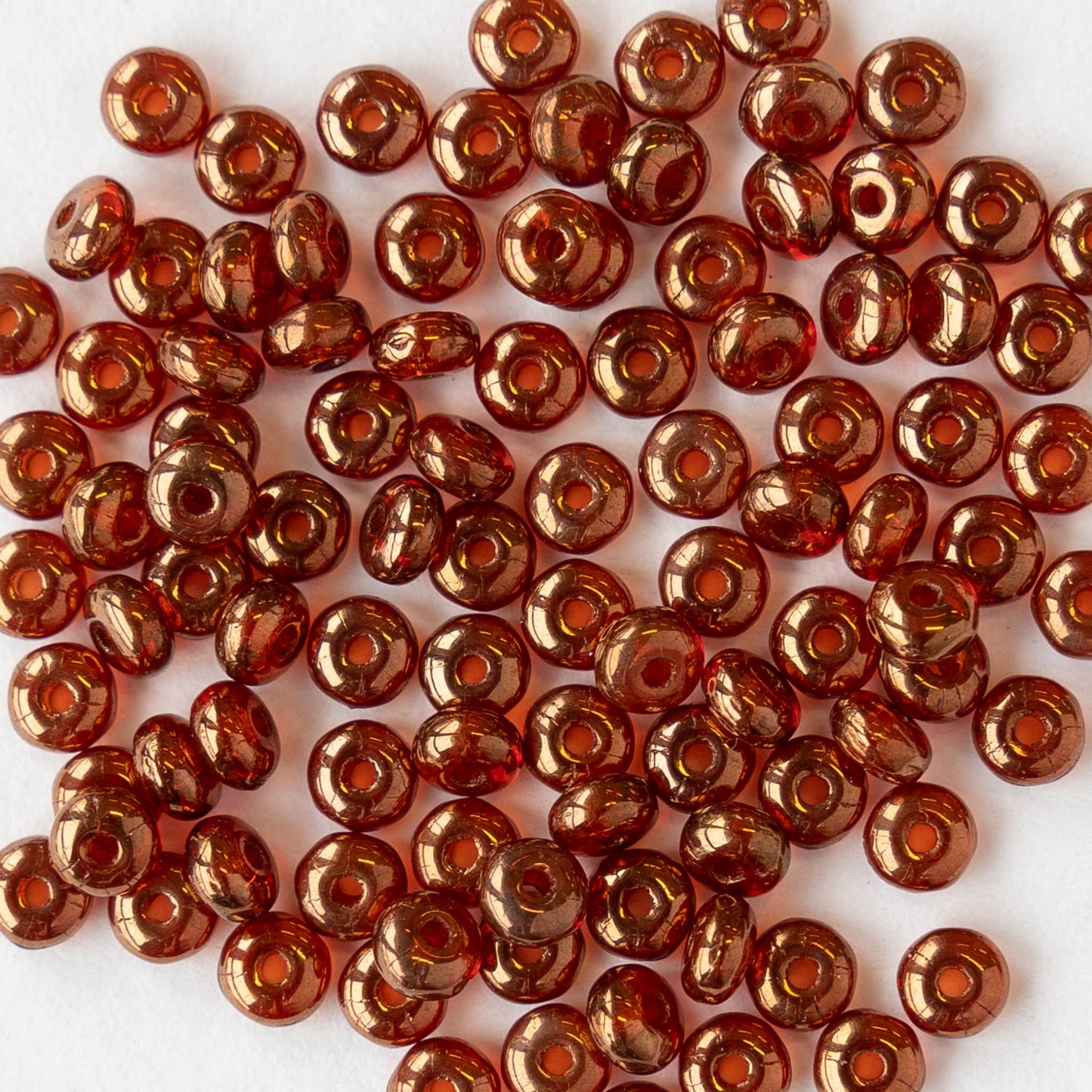 3mm Rondelle Beads - Bronze Hyacinth - 100 Beads