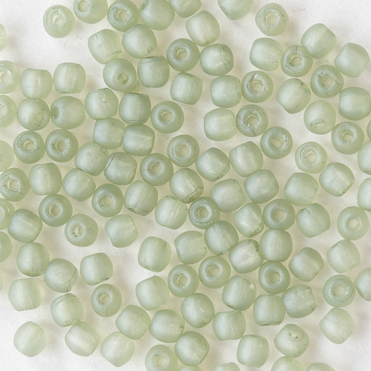 3mm Round Glass Beads - Celadon Green - 120 Beads