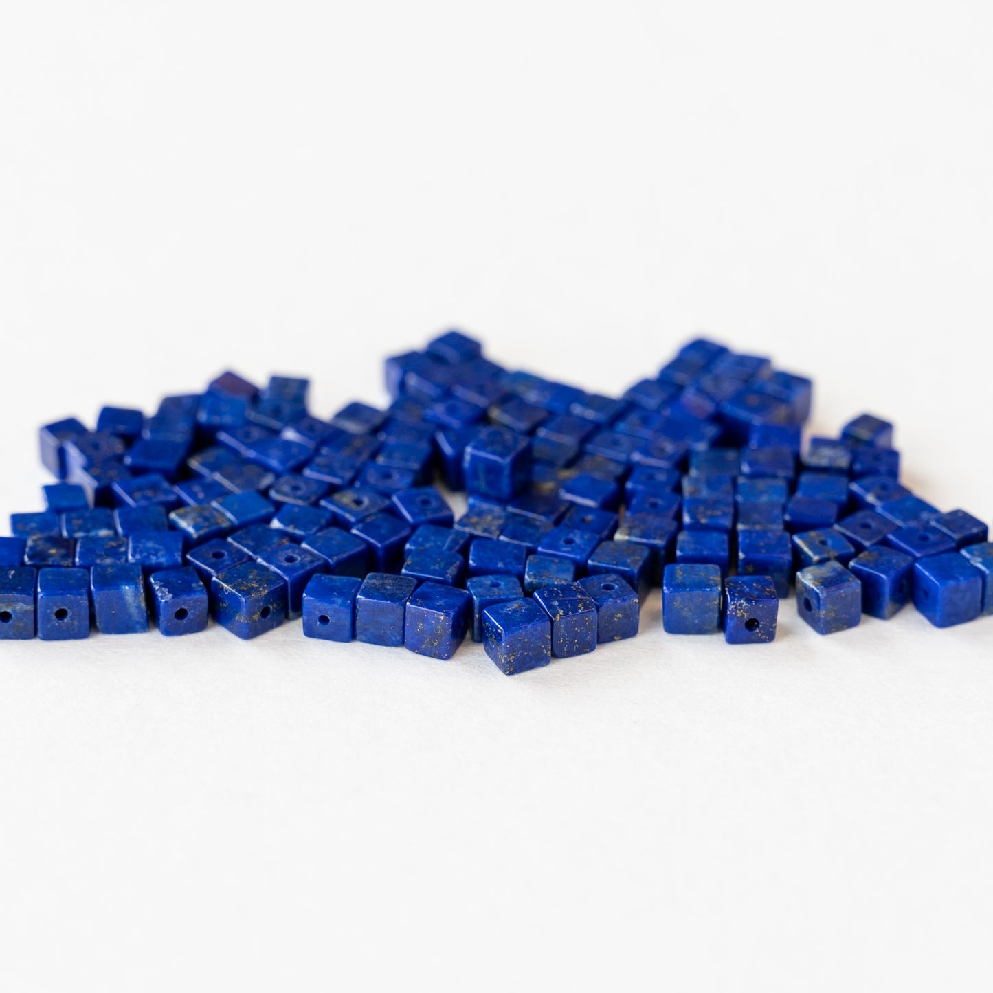 3mm Cube Beads - Lapis Lazuli - 16 inches