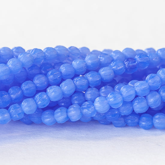 Load image into Gallery viewer, 3mm Melon Beads - Milky Sky Blue - Choose Amount
